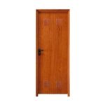 Puerta Galvanizada Rejilla Acabado PVC madera 1 hoja