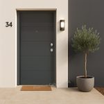 Puerta Acorazada Noir Sable 4 Rayas - Puertas Calvente