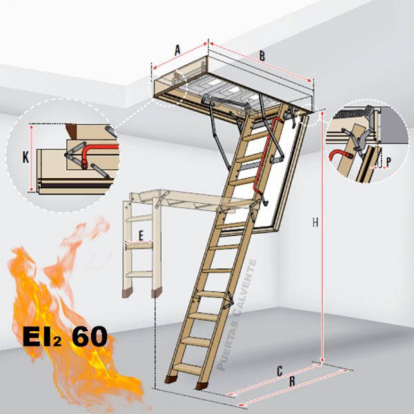 Escalera Escamoteable Cortafuegos Fakro LWF60