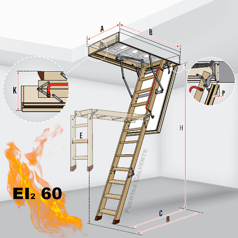 Escalera Escamoteable Cortafuegos Fakro LWF60