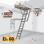 Escalera Escamoteable Cortafuegos LMF Fakro - Puertas Calvente