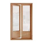 Ventana Balconera de Pino con Antepecho