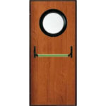 Puerta Cortafuegos RF60 Imitación Madera (con barra y mirilla)