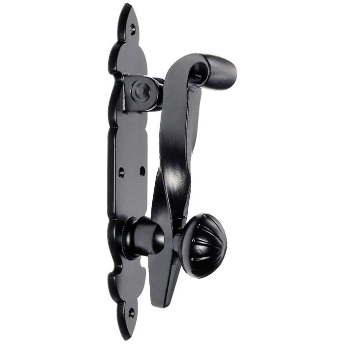Llamador de aldaba rústico negro para puerta de entrada - Puertas Calvente