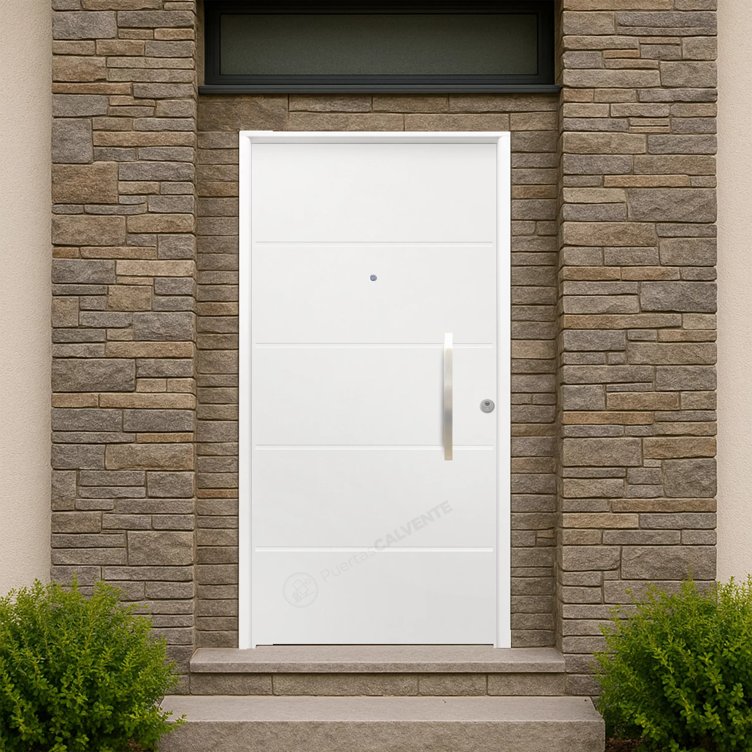 Puerta Exterior Entrada 3P Cintia-Málaga Saga blanca de 100x210cm - Imagen 1