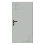 Puerta Galvanizada Rejilla 1 hoja Altura 210x 80/90 cm RAL 7035 reversible. Puerta de trastero acero galvanizado ventilada