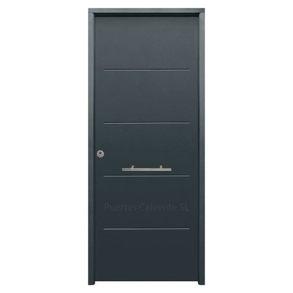 Puerta de entrada de acero 1105 | Gris Antracita RAL 7016